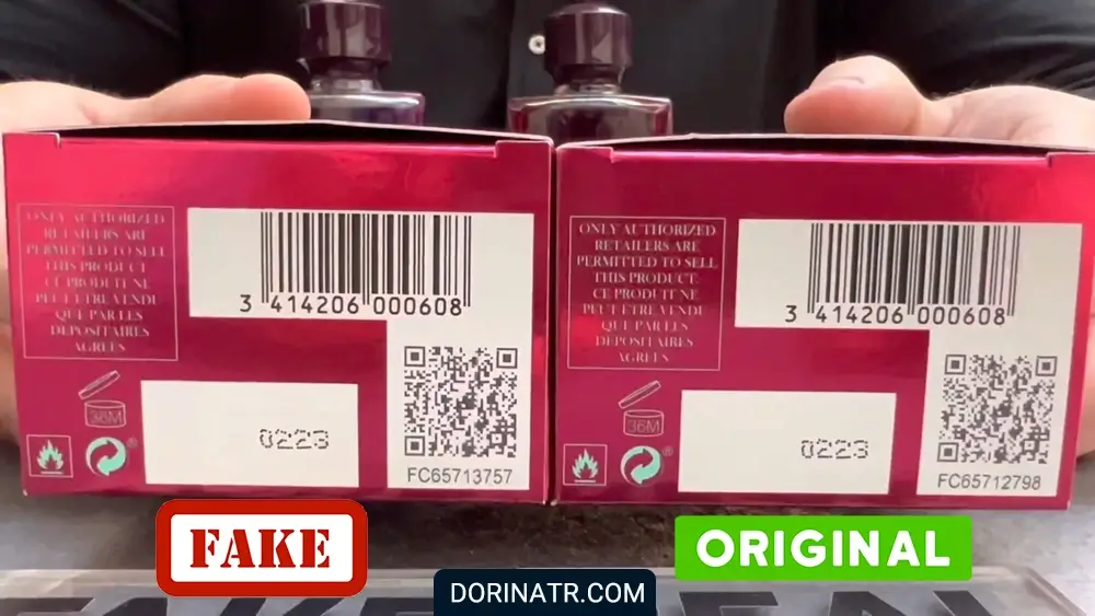 توجه به نوشته های جعبه - مشخصات و تشخیص ادکلن جوپ قرمز اصل - درین عطر